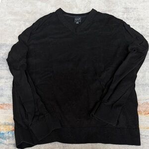 (273)GAP Men's V-Neck Black Sweater